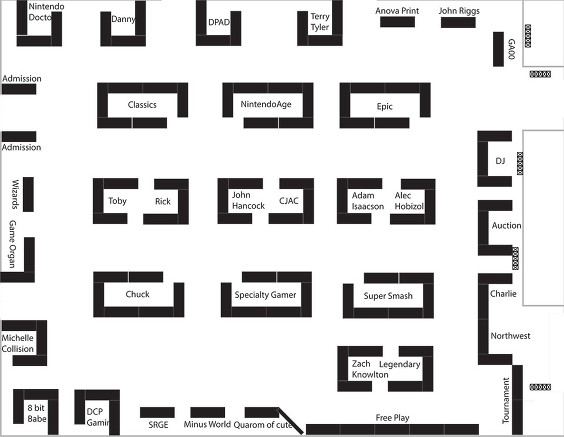 The 2015 Cowlitz Show Floor layout